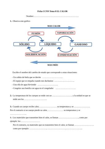 El calor y los cambios de estado
