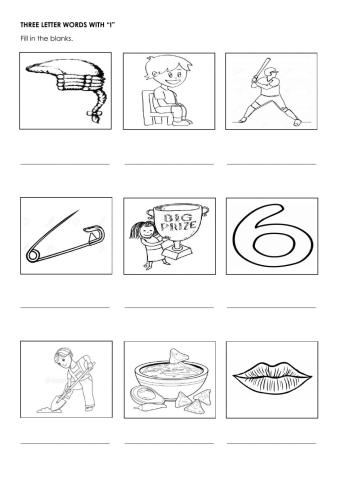 Three letter words with 'i'