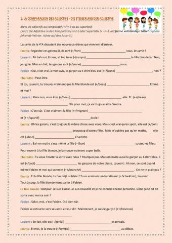 Comparatif et superlatif de l'adjectif
