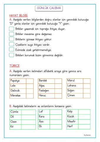 Günlük çalışma 41