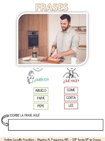 Estructuración de frases - SUJETO Y ACCIONES