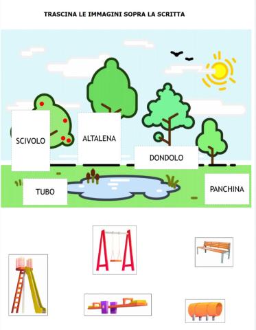 Associa la parola all'immagine dell'oggetto