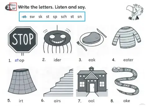 Y2 Superminds SB87: Phonics: st, sp, sw, sk