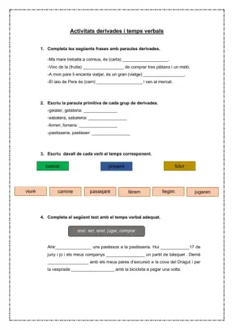 Derivades i temps verbal