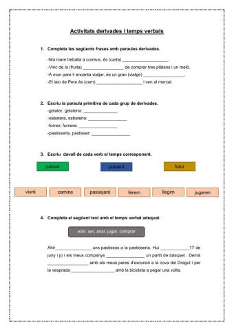 Derivades i temps verbal
