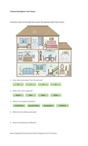 Descriptions Practice: House Items
