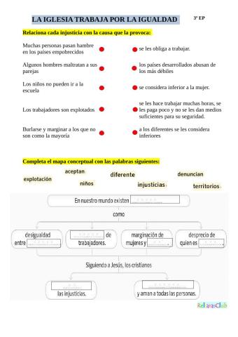 La Iglesia trabaja por la igualdad