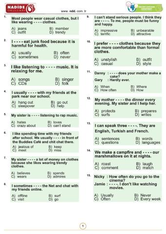 8th grades unit 2 teen life