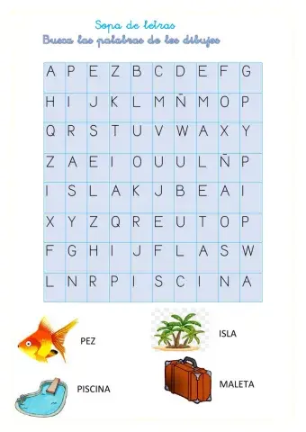 Sopa de letras- Verano