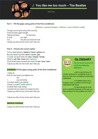 First Conditionals with The Beatles