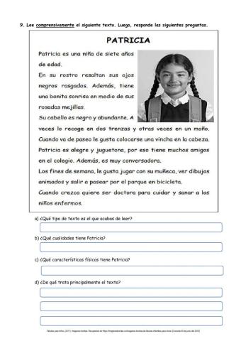 Comprensión de lectura