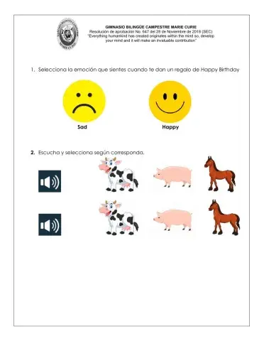 English test inclusion