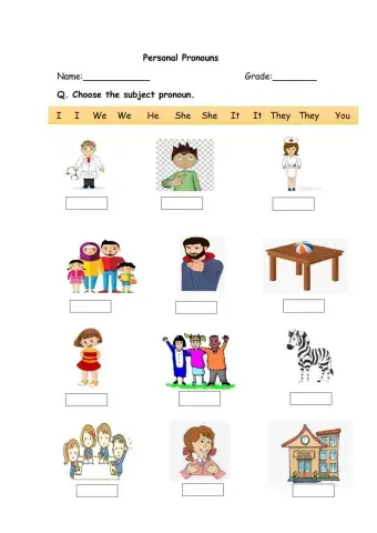 Personal pronouns