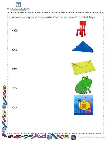 Conciencia fonologica sílabas sa se si so su