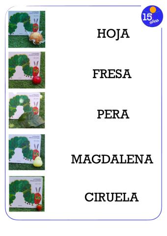 Lectura palabras oruga glotona