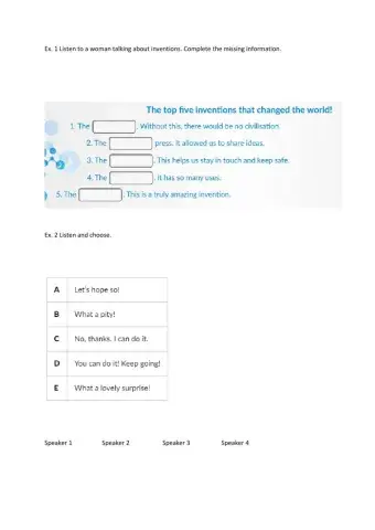 Inventions and discoveries