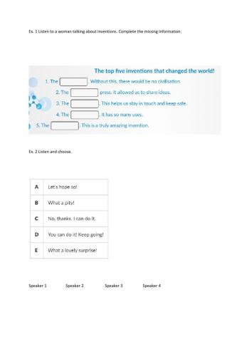 Inventions and discoveries