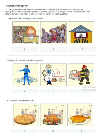 5. Examlab. Listening Part 1