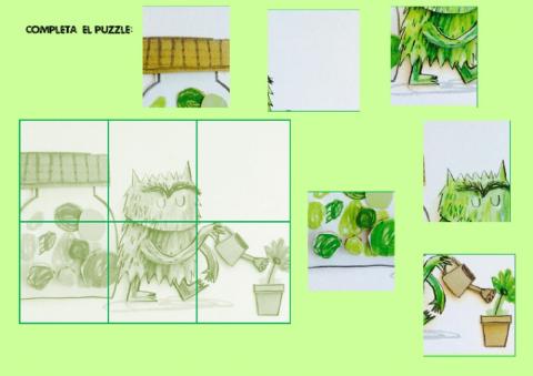 Puzzle monstruo de colores