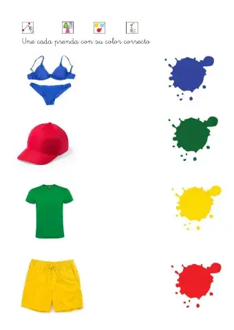 Une cada prenda con su colo