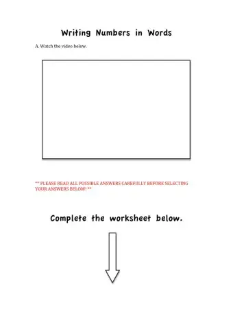 Writing Numbers in Words 3