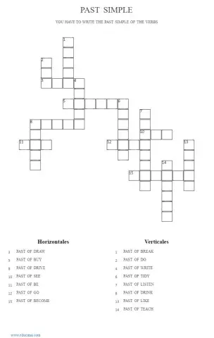 Past simple crossword