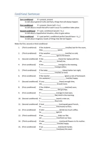 Conditional sentences