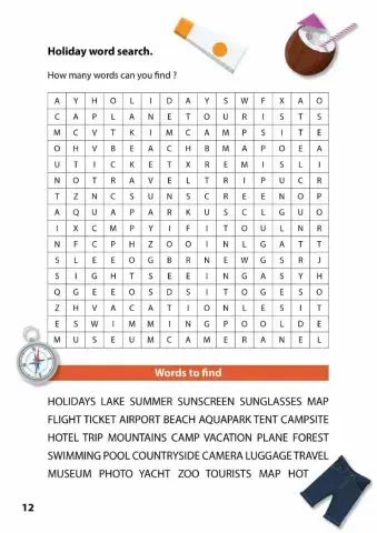 Holiday word search