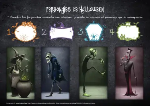 Música personajes halloween