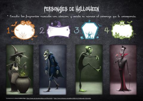 Música personajes halloween