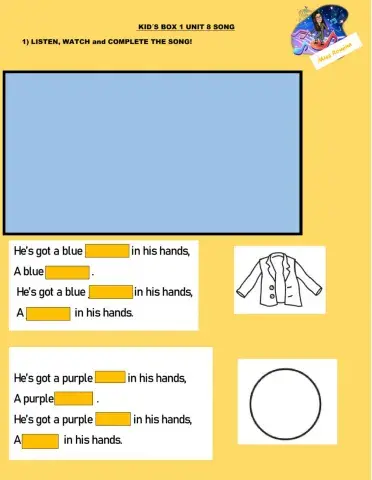 Kid-s box 1 unit 8 song