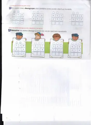 Restas con desagrupacion