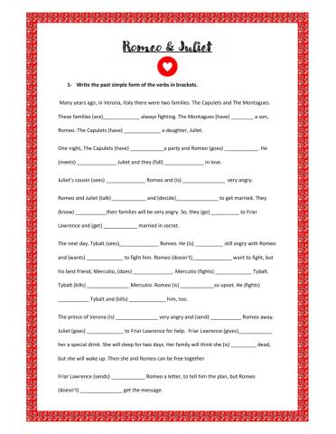 Romeo & Juliet - Simple past