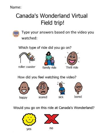 Canada wonderland Virtual Field Trip