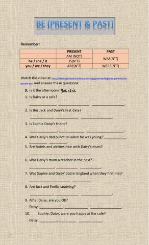 Be (present and past)