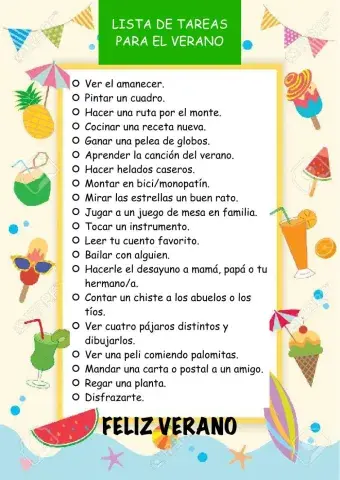 Tareas para el verano