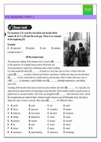 Fce b2 for schools reading