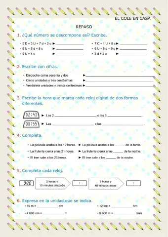 Actividades de repaso