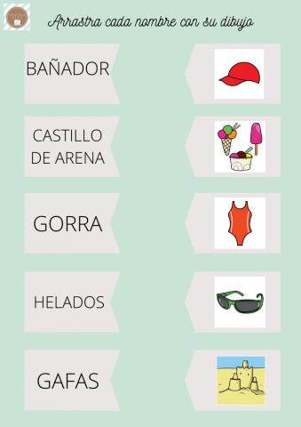 Une cada dibujo con su nombre