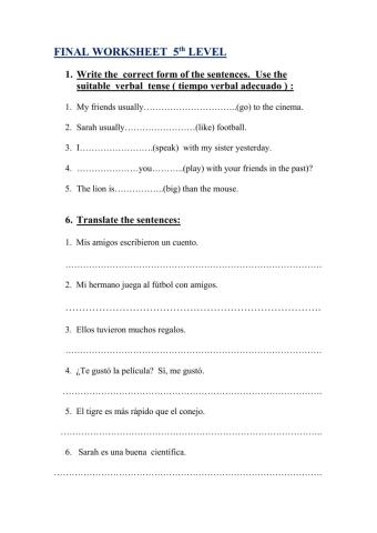 Final worksheet