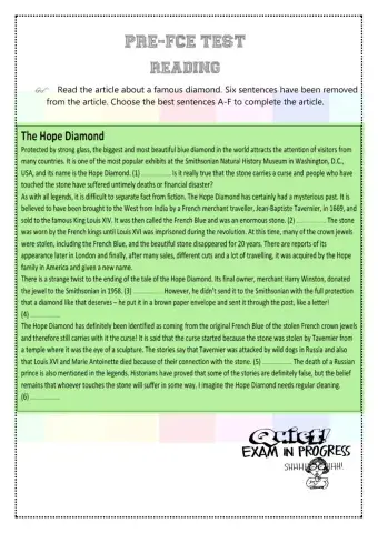 Reading and Listening Test