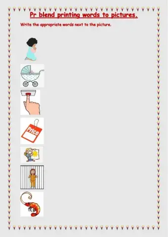 Consonant Blend pr matching