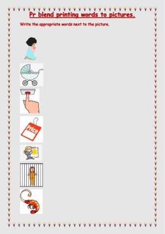 Consonant Blend pr matching