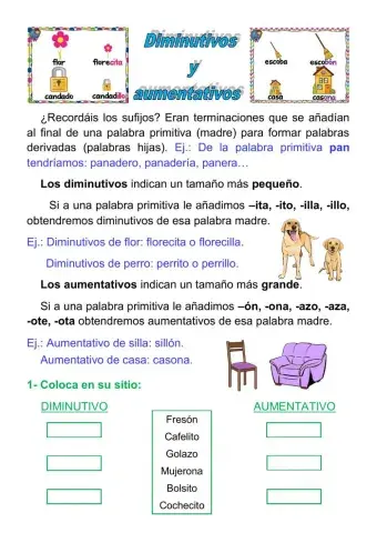 Diminutivos y aumentativos
