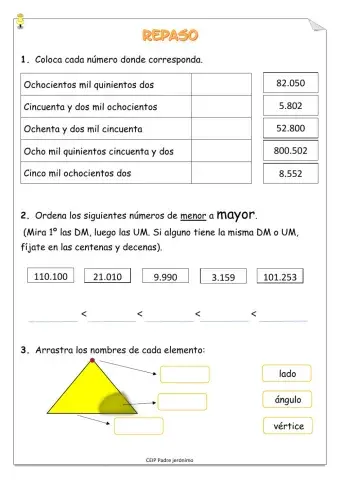 Repaso matemáticas 3º