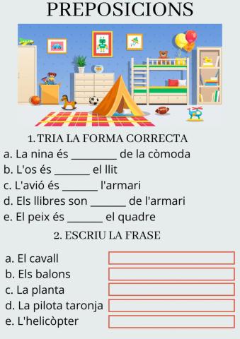 Preposicions del lloc