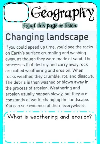 Week 18 - Geography - Erosion