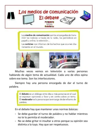 Los medios de comunicación. El debate.