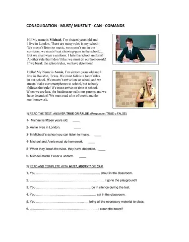 Must mustn't can commands