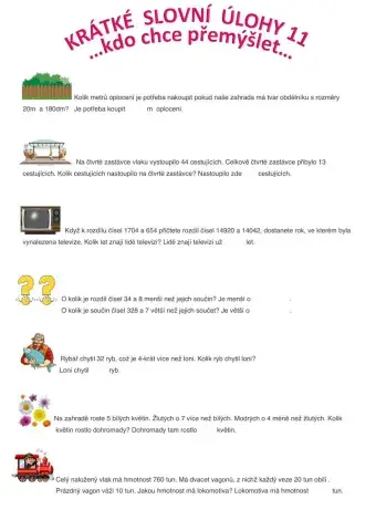 Krátké slovní úlohy 11